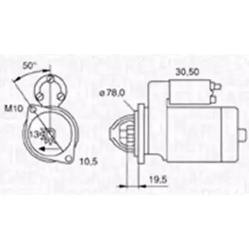 Стартер MAGNETI MARELLI 94428080 0500 MQS006 063720006010 1193731393 изображение 0