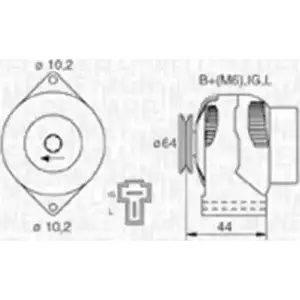 Генератор MAGNETI MARELLI 063730019010 MQ A019 1193731684 CMJ5EM