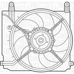 Вентилятор радиатора двигателя MAGNETI MARELLI 069422388010 MTC 388AX 1193734588 E6UY1KE изображение 0