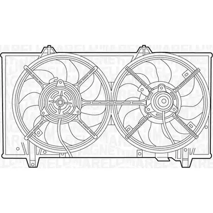 Вентилятор радиатора двигателя MAGNETI MARELLI 1193734609 069422415010 MTC41 5AX AAUD4 изображение 0