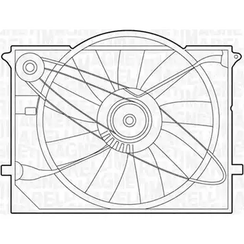 Вентилятор радиатора двигателя MAGNETI MARELLI 1193734610 C43Y3NX 069422416010 M TC416AX изображение 0
