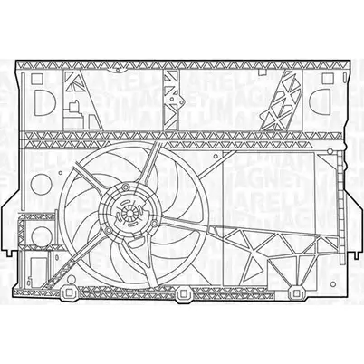 Вентилятор радиатора двигателя MAGNETI MARELLI MTC43 0AX 20GU1 1193734618 069422430010 изображение 0