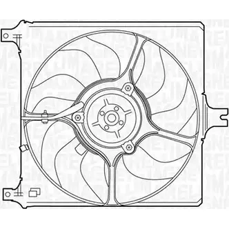 Вентилятор радиатора двигателя MAGNETI MARELLI MTC 443AX 069422443010 1193734628 CM170UG изображение 0