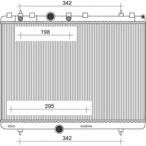 Радиатор охлаждения двигателя MAGNETI MARELLI 350213108100 1193750361 BM 1081 SRUCWA изображение 0