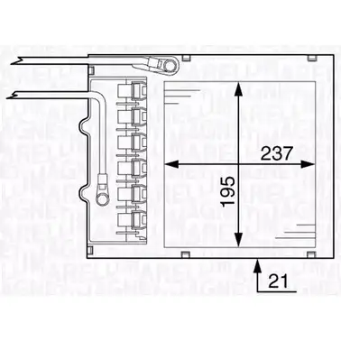 Радиатор печки, теплообменник MAGNETI MARELLI 350218333000 1193752096 JPOXY BR3 33