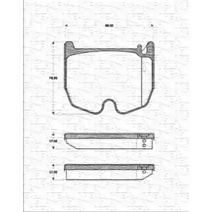 Тормозные колодки, дисковые, комплект MAGNETI MARELLI 363702161411 1193771905 2354 1 BP1411