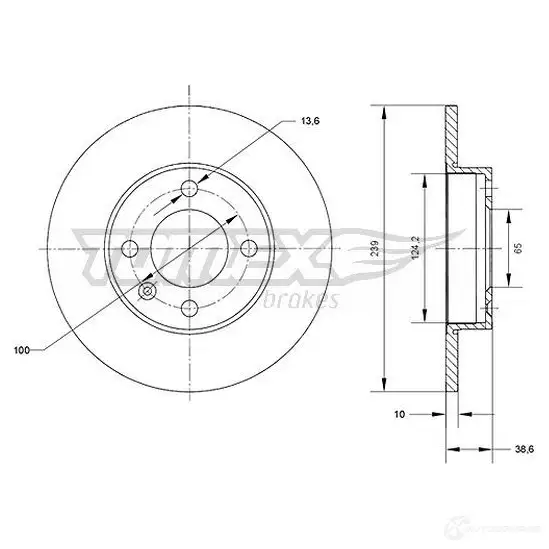 Тормозной диск TOMEX BRAKES PJI 0GF6 tx7088 1437838459
