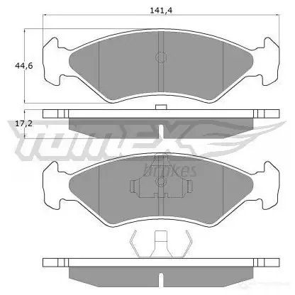 Тормозные колодки, комплект TOMEX BRAKES 1424311743 tx1083 21202 10 -83 - Изображение 1