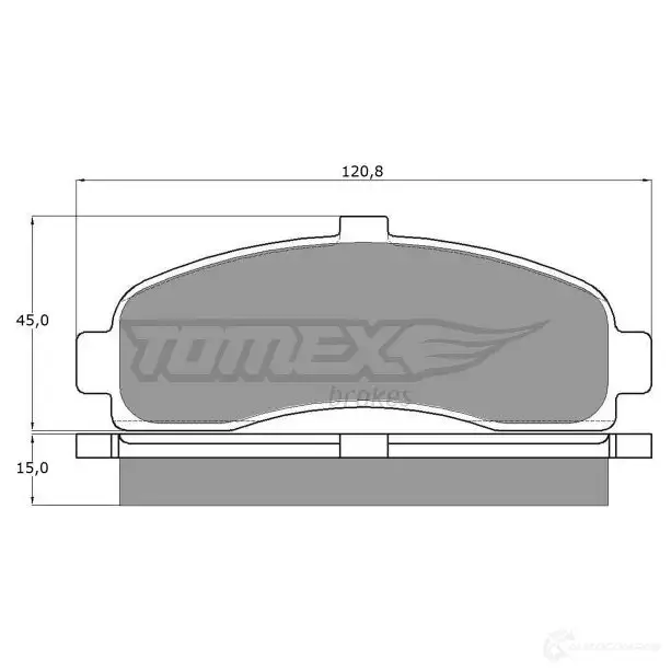 Тормозные колодки, комплект TOMEX BRAKES 21626 tx1110 11 -10 1424311771 изображение 0