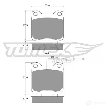 Тормозные колодки, комплект TOMEX BRAKES tx1195 21278 11 -95 1424311869 изображение 3