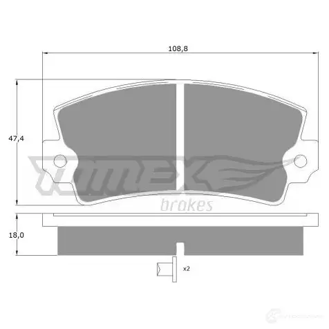 Тормозные колодки, комплект TOMEX BRAKES tx10434 20140 10- 434 1424311672 - Изображение 1