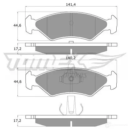 Тормозные колодки, комплект TOMEX BRAKES 21202 1424311931 tx1254 12 -54 - Изображение 1