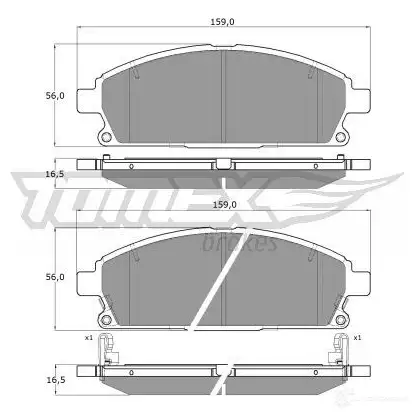 Тормозные колодки, комплект TOMEX BRAKES 1425025241 tx1420 14 -20 23420 - Изображение 1