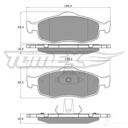 Тормозные колодки, комплект TOMEX BRAKES tx1119 1424311780 1 1-19 21394 - Изображение 1