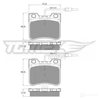 Тормозные колодки, комплект TOMEX BRAKES 11 -98 21179 1424311872 tx1198 изображение 0