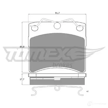 Тормозные колодки, комплект TOMEX BRAKES tx1064 1424311705 20651 10- 64 изображение 0