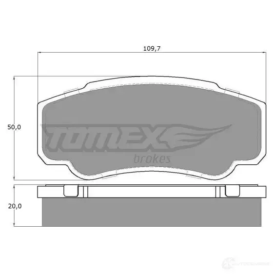 Тормозные колодки, комплект TOMEX BRAKES 23921 1424311921 tx1246 1 2-46 - Изображение 1