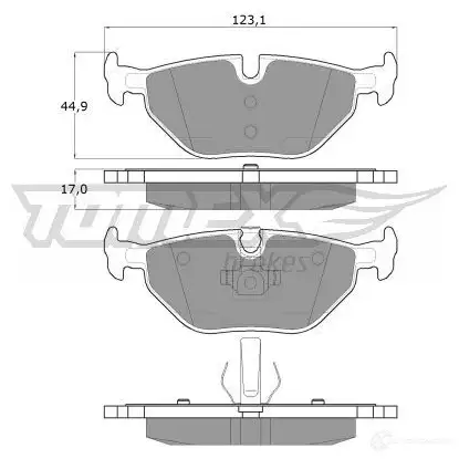 Тормозные колодки, комплект TOMEX BRAKES tx1317 13- 17 1424311995 20180 изображение 0