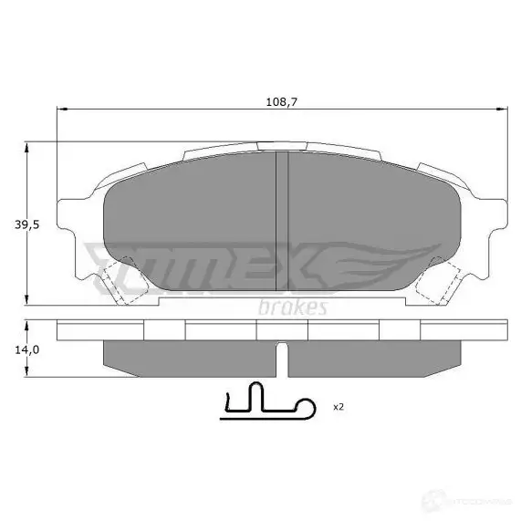 Тормозные колодки, комплект TOMEX BRAKES 24331 15-6 0 1425025365 tx1560 - Изображение 1