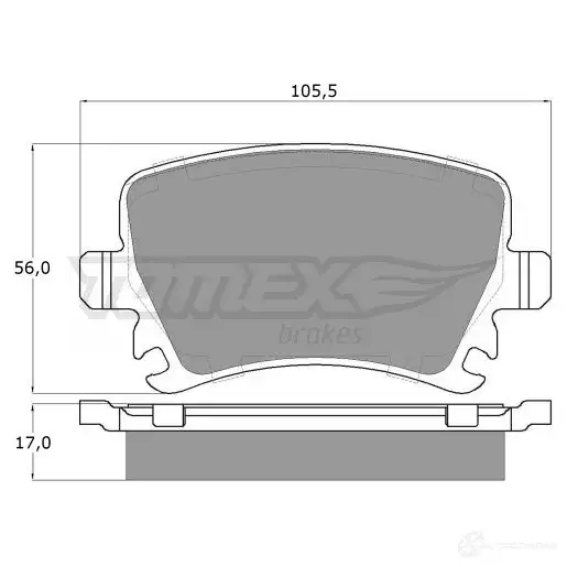 Тормозные колодки, комплект TOMEX BRAKES tx1395 13- 95 23914 1425025225 - Изображение 1