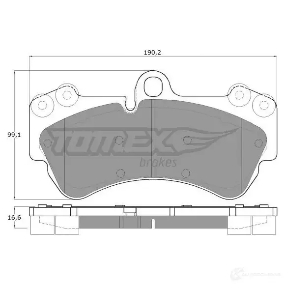 Тормозные колодки, комплект TOMEX BRAKES tx1516 23692 1425025330 1 5-16 - Изображение 1