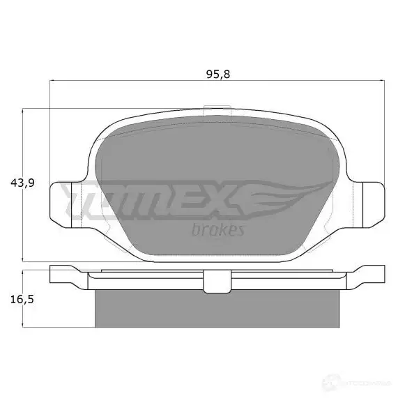 Тормозные колодки, комплект TOMEX BRAKES 1424311946 12 -70 23517 tx1270 - Изображение 1