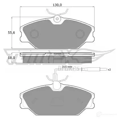 Тормозные колодки, комплект TOMEX BRAKES 1424311727 10-7 6 tx1076 20919 изображение 0