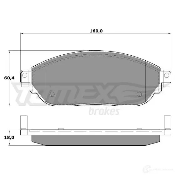 Тормозные колодки, комплект TOMEX BRAKES 22087 1 7-04 tx1704 1425025483 - Изображение 1