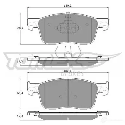 Тормозные колодки, комплект TOMEX BRAKES tx1863 EAAZ R 1437746503 - Изображение 1