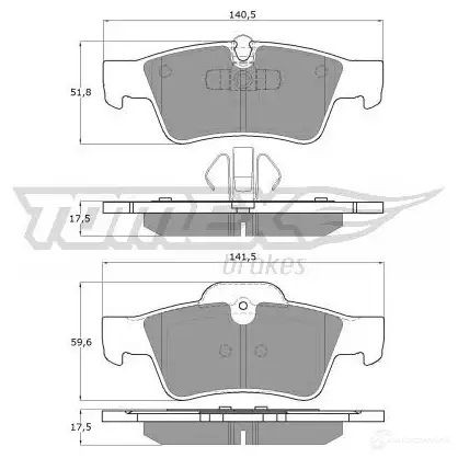 Тормозные колодки, комплект TOMEX BRAKES 23923 1 4-58 tx1458 1425025278 изображение 0