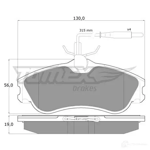 Тормозные колодки, комплект TOMEX BRAKES 23124 11-1 2 tx1112 1424311773 изображение 0