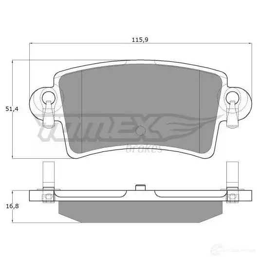 Тормозные колодки, комплект TOMEX BRAKES 1424312030 23669 13-5 2 tx1352 - Изображение 1