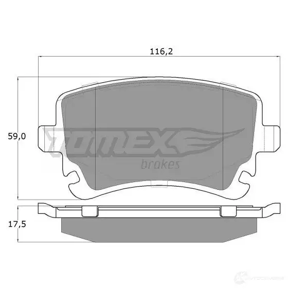 Тормозные колодки, комплект TOMEX BRAKES 1425025227 13-9 61 tx13961 23326 - Изображение 1
