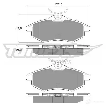 Тормозные колодки, комплект TOMEX BRAKES 23407 13- 28 1424312006 tx1328 - Изображение 1