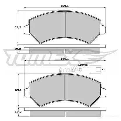 Тормозные колодки, комплект TOMEX BRAKES 24466 1425025260 tx1440 1 4-40 - Изображение 1