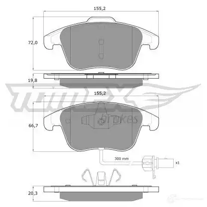 Тормозные колодки, комплект TOMEX BRAKES 1 6-75 24332 tx1675 1425025453 - Изображение 1