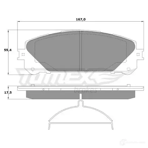 Тормозные колодки, комплект TOMEX BRAKES tx1780 24452 1425025559 17 -80 изображение 0