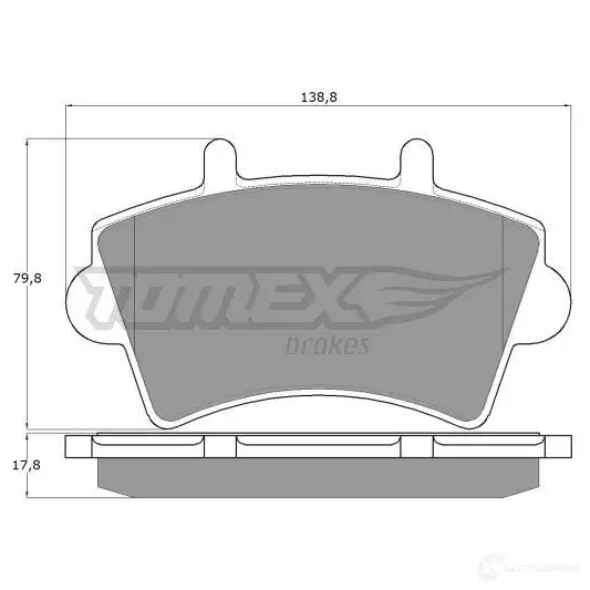 Тормозные колодки, комплект TOMEX BRAKES 23613 1424311978 tx1302 13-0 2 - Изображение 1