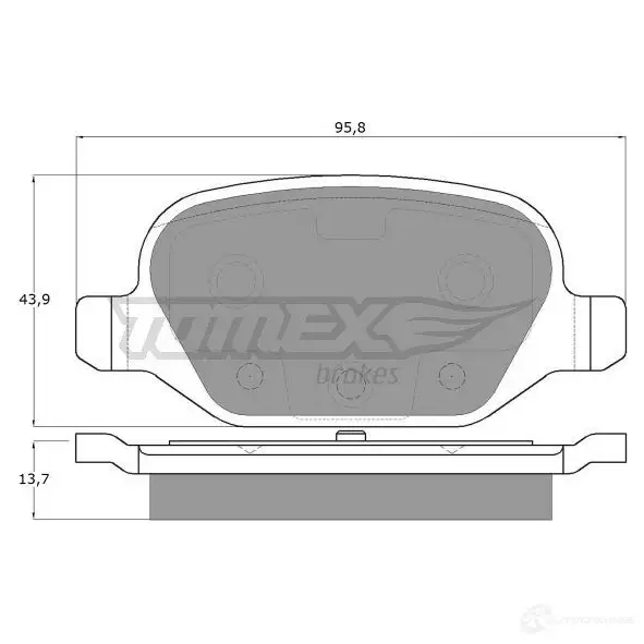 Тормозные колодки, комплект TOMEX BRAKES tx12701 1 2-701 23601 1424311947 - Изображение 1