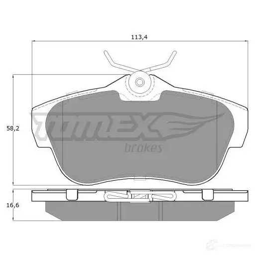 Тормозные колодки, комплект TOMEX BRAKES 1425025384 15 -94 24578 tx1594 - Изображение 1