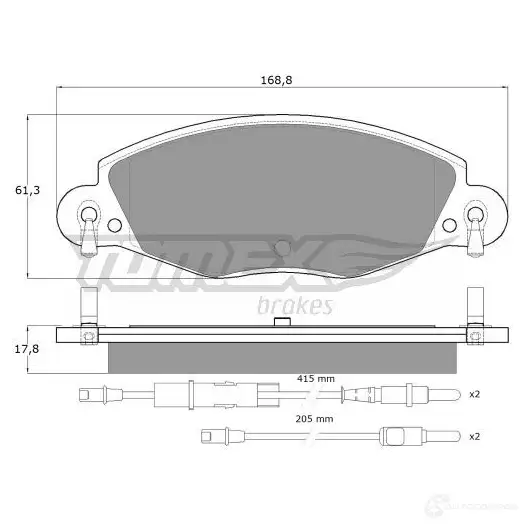 Тормозные колодки, комплект TOMEX BRAKES 13 -32 23273 1424312010 tx1332 изображение 0