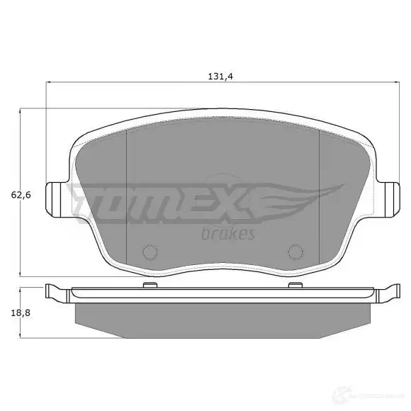 Тормозные колодки, комплект TOMEX BRAKES 1424312036 tx1359 23581 1 3-59 изображение 0