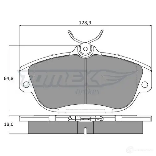 Тормозные колодки, комплект TOMEX BRAKES tx1401 1425025230 20164 14 -01 - Изображение 1