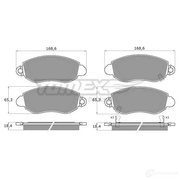 Тормозные колодки, комплект TOMEX BRAKES tx1262 23577 1424311939 12 -62 изображение 0