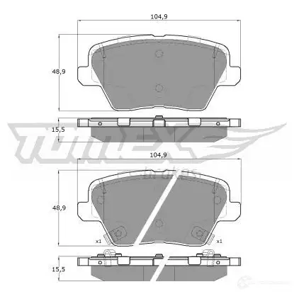 Тормозные колодки, комплект TOMEX BRAKES 80C ZGH tx1962 1437749490 - Изображение 1