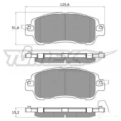Тормозные колодки, комплект TOMEX BRAKES tx1826 1425025606 22235 18-2 6 - Изображение 1