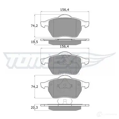 Тормозные колодки, комплект TOMEX BRAKES tx1094 10 -94 21848 1424311754 - Изображение 1