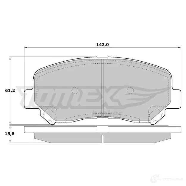 Тормозные колодки, комплект TOMEX BRAKES tx1725 1425025504 25564 17-2 5 - Изображение 1