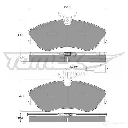Тормозные колодки, комплект TOMEX BRAKES tx11731 1 1-731 1424311846 21799 - Изображение 1