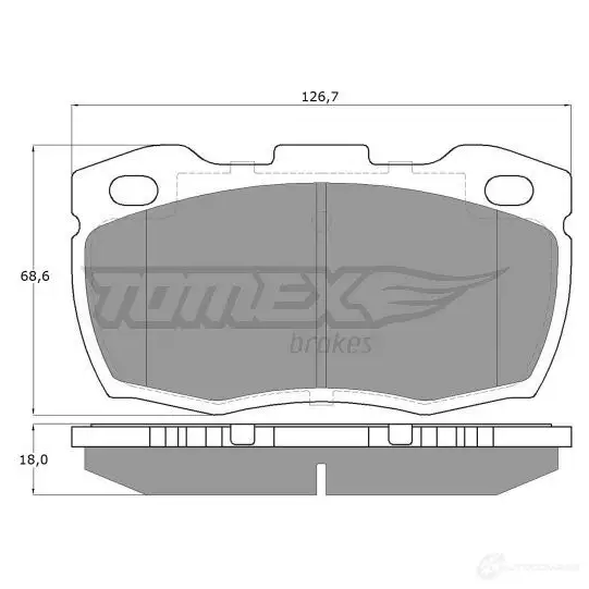 Тормозные колодки, комплект TOMEX BRAKES 1437749488 tx1923 MO2 VD - Изображение 1